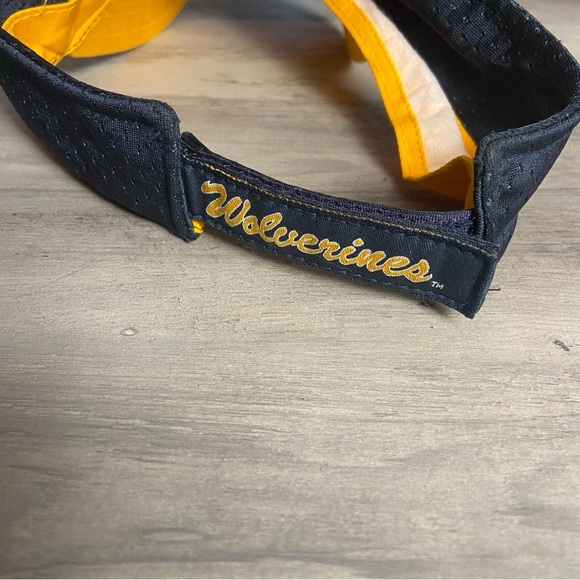 Michigan Wolverines Hat Cap blue visor adjustable. Golf Visor - Picture 5 of 10